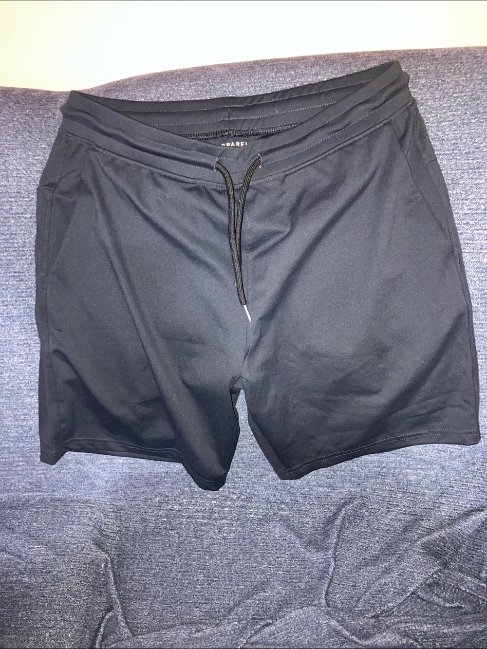 Women's Black Athletic Shorts with Drawstring